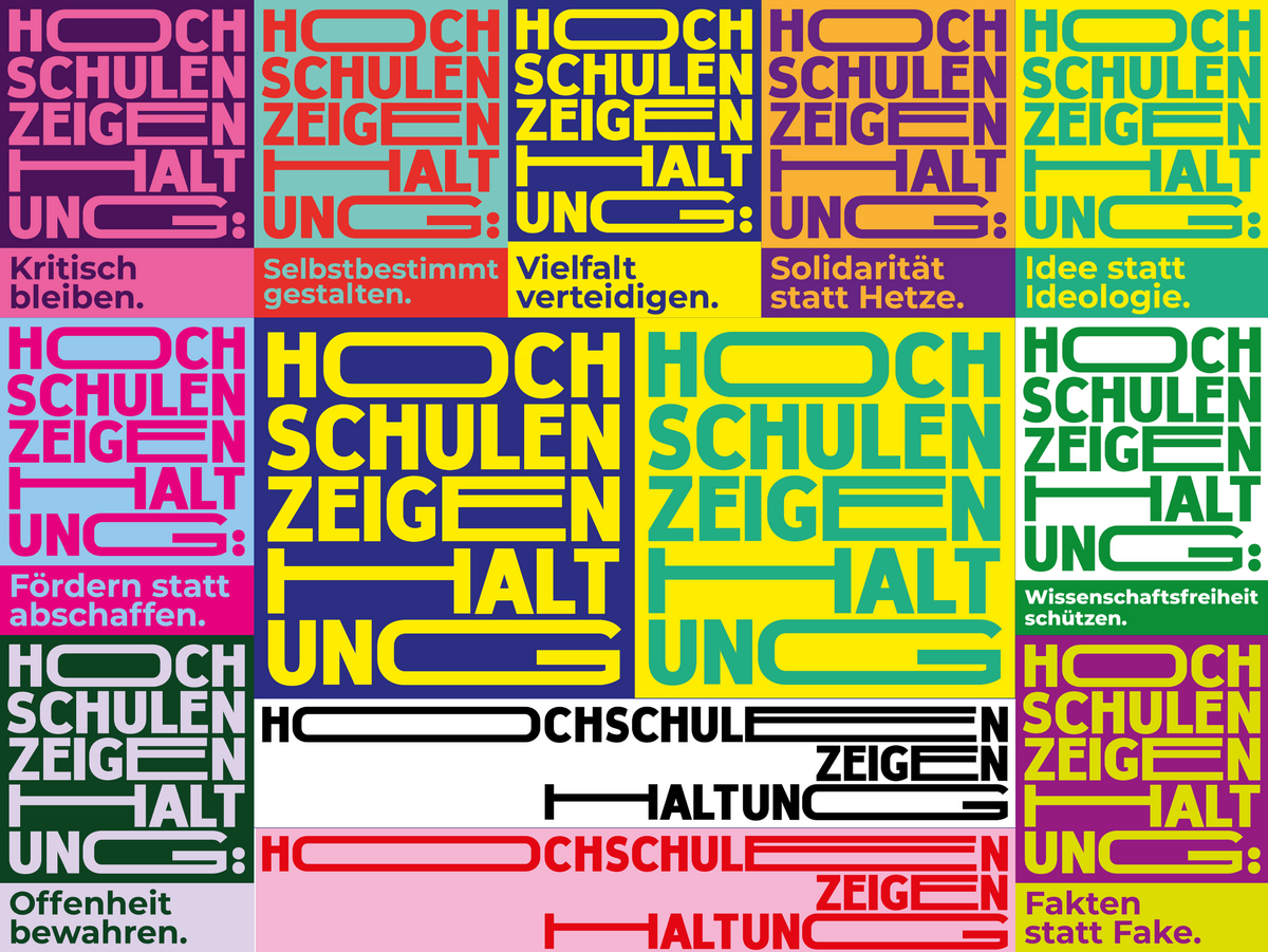 Hochschulen zeigen Haltung – Kampagnenmotive